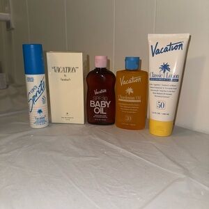 Vacation Skincare Set with Sunscreen and Oils